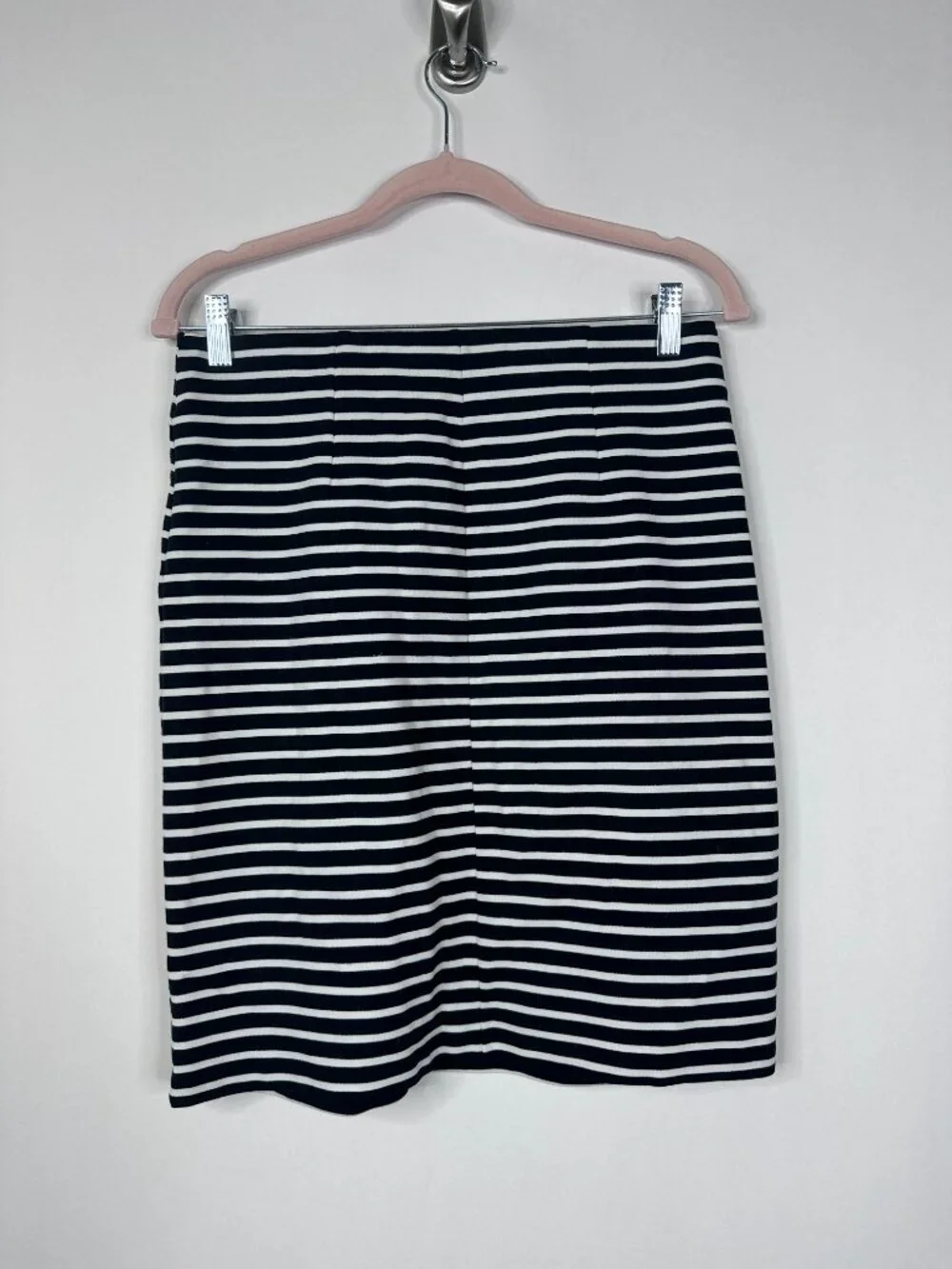 2/$30 Old Navy Ponte-Knit Pencil Skirt for Women Black Stripe Small #A1946